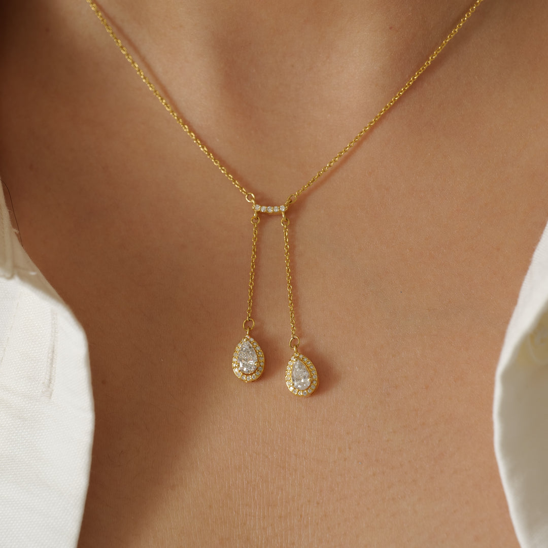 Dual Pear Necklace