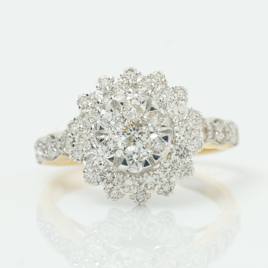 Floral Cluster Diamond Ring