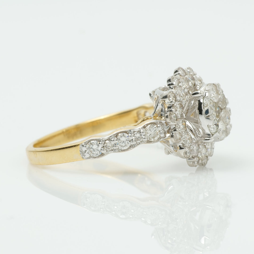 Floral Cluster Diamond Ring