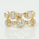 Load image into Gallery viewer, Halo Wide Diamond Band Ring
