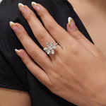 Load image into Gallery viewer, Floral Diamond Cluster Ring
