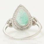Load image into Gallery viewer, Pear Emerald Halo Diamond Ring
