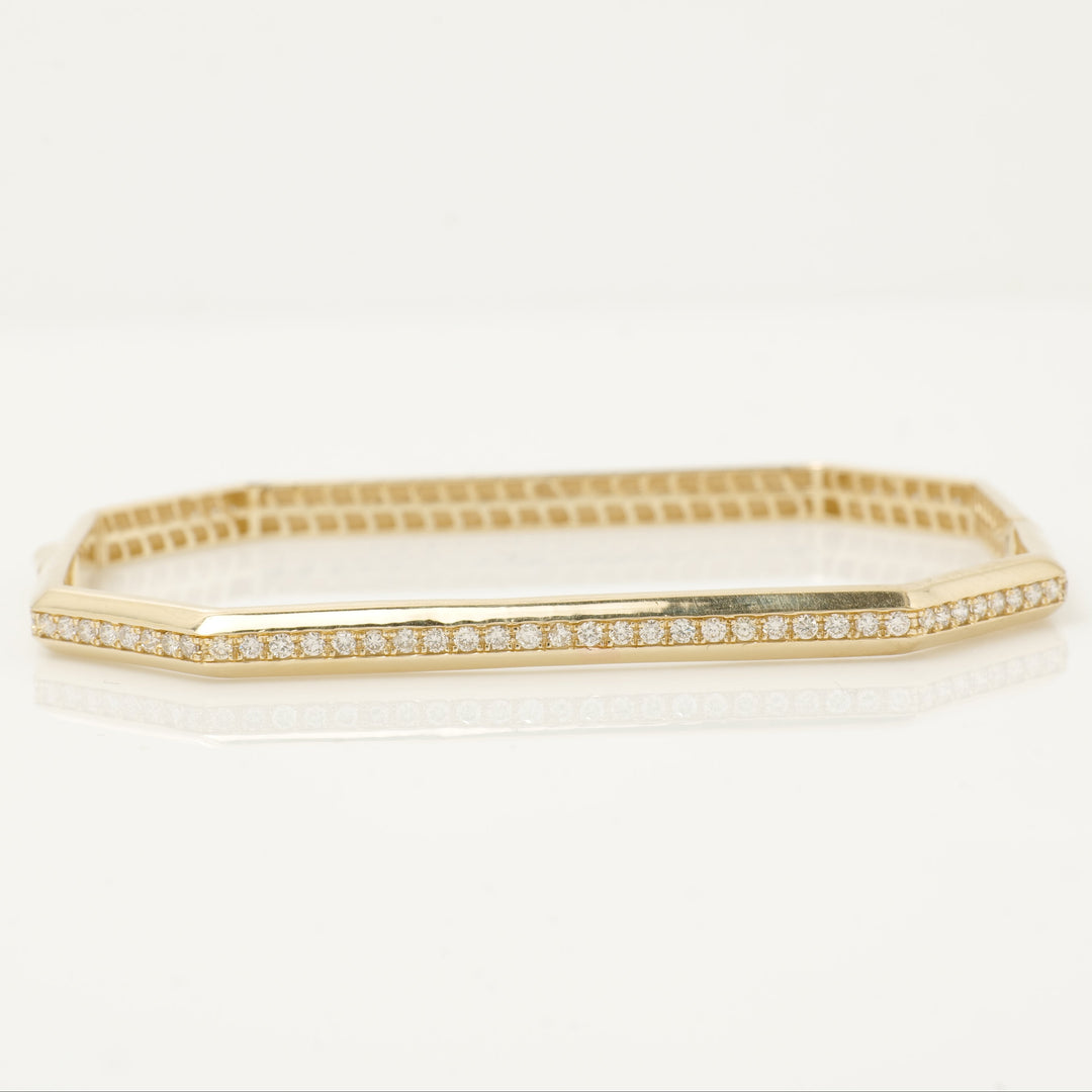 Hexagon Diamond Bangle