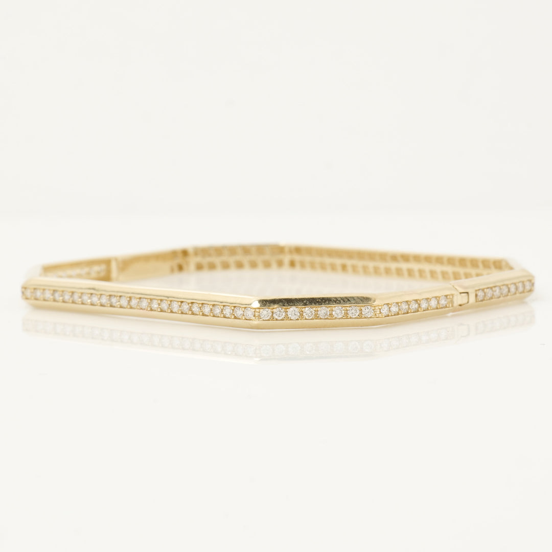 Hexagon Diamond Bangle