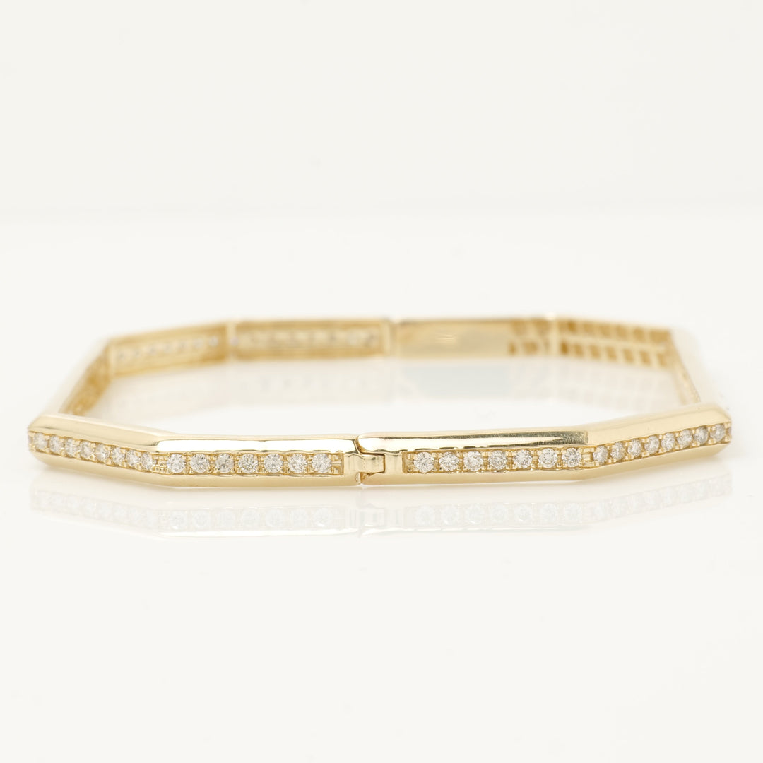 Hexagon Diamond Bangle