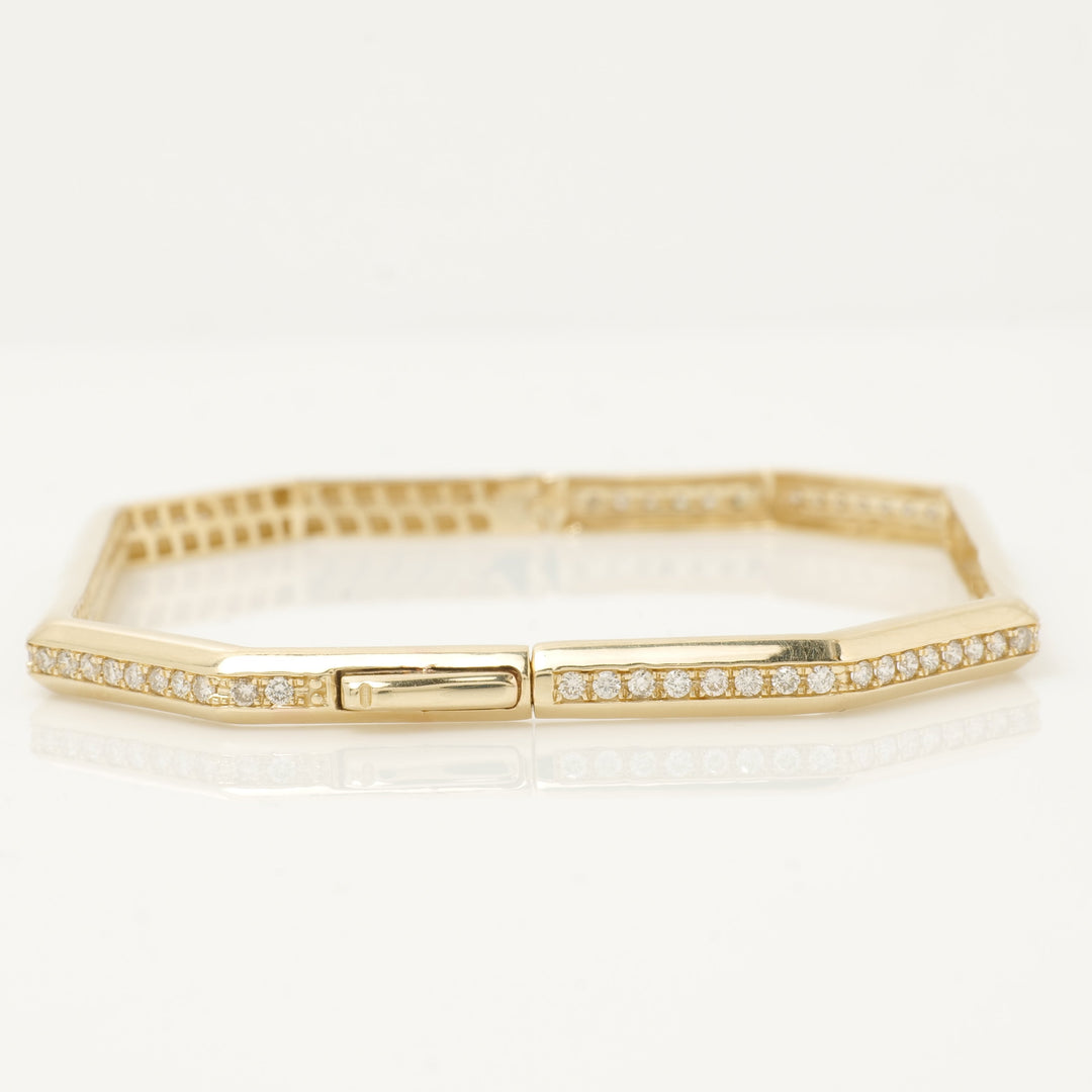 Hexagon Diamond Bangle