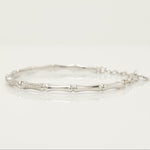 Load image into Gallery viewer, Diamond Bracelet In 18k Solid Gold, Bamboo Design Bracelet With Natural Diamonds, Ready To Ship, Women&#39;s Day Gift
