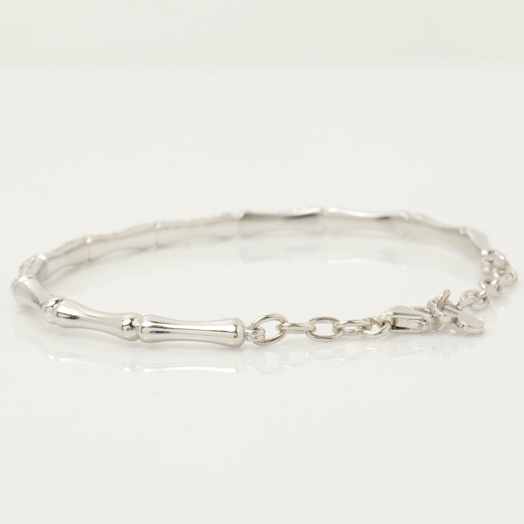 Diamond Bracelet In 18k Solid Gold, Bamboo Design Bracelet With Natural Diamonds, Ready To Ship, Women&#39;s Day Gift