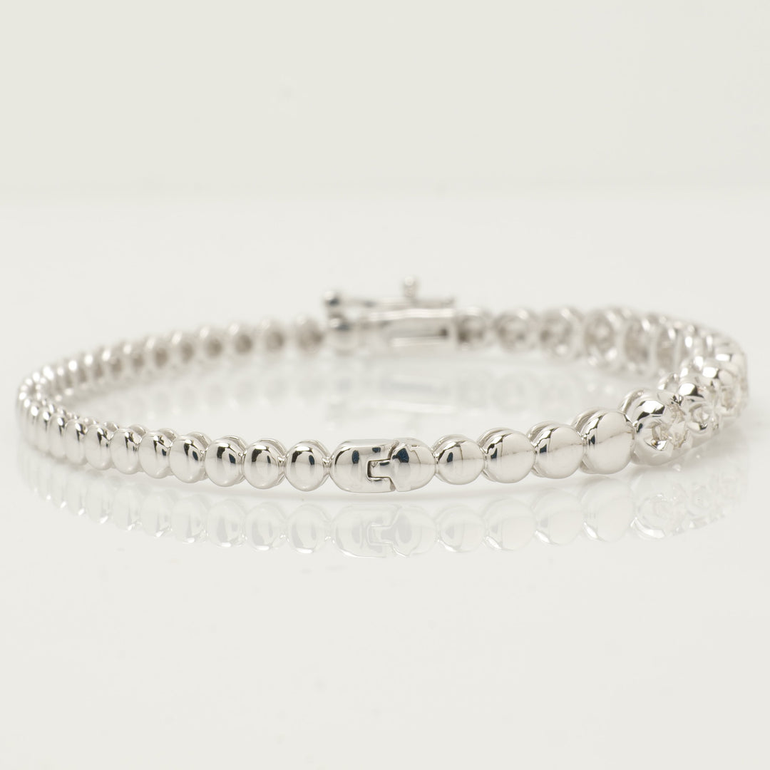 Solitaire Diamond Bracelet In 14kt Solid Gold, Illusion Setting With Natural Diamonds, Ready To Ship, Women&#39;s Day Gift