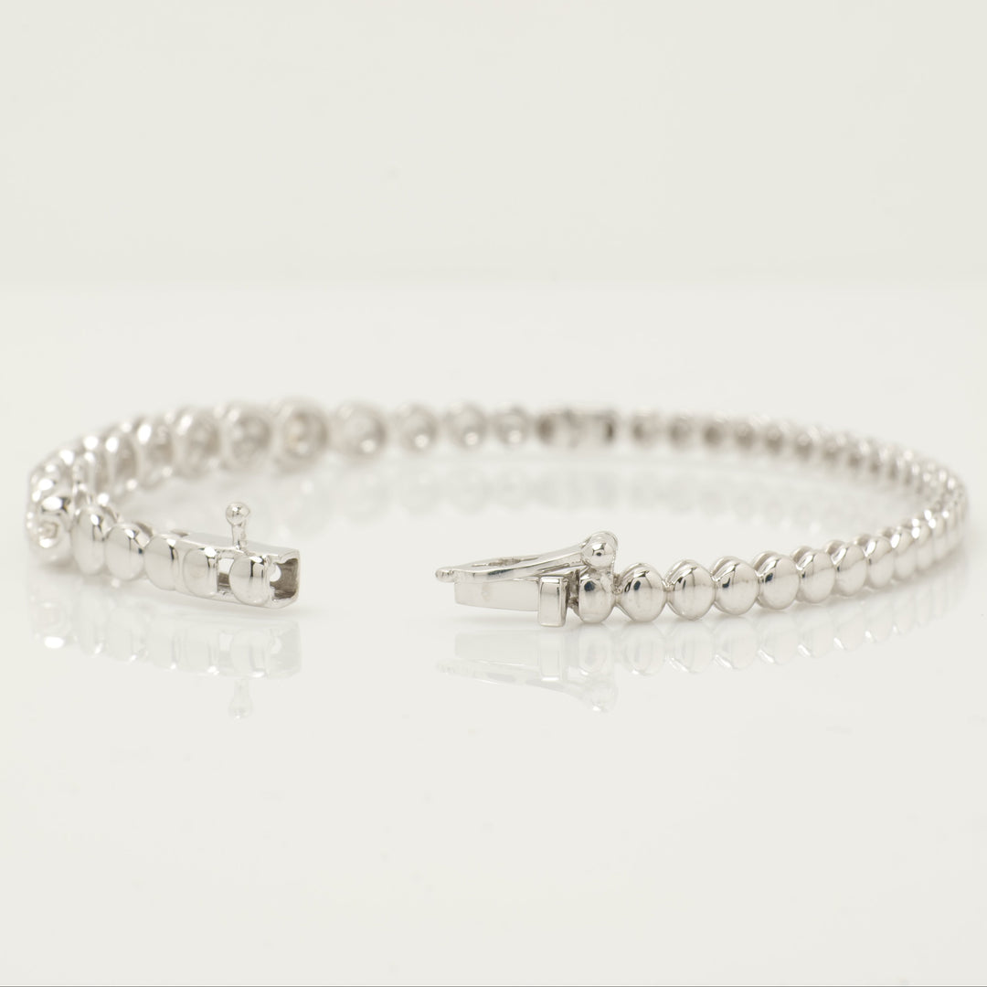 Solitaire Diamond Bracelet In 14kt Solid Gold, Illusion Setting With Natural Diamonds, Ready To Ship, Women&#39;s Day Gift