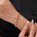 Load image into Gallery viewer, Bubble Drop design bangle bracelet, 14k Solid Gold, Natural Diamonds, Ready To Ship, Women&#39;s Day Gift
