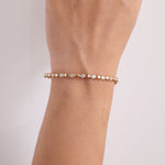 Load image into Gallery viewer, Bubble Drop design bangle bracelet, 14k Solid Gold, Natural Diamonds, Ready To Ship, Women&#39;s Day Gift
