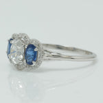 Load image into Gallery viewer, Three Stone Sapphire Diamond Ring
