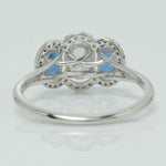 Load image into Gallery viewer, Three Stone Sapphire Diamond Ring
