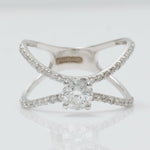 Load image into Gallery viewer, Crossover Solitaire Diamond Ring
