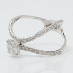 Load image into Gallery viewer, Crossover Solitaire Diamond Ring

