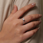 Load image into Gallery viewer, Crossover Solitaire Diamond Ring
