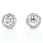 Load image into Gallery viewer, Halo Diamond Stud Earrings
