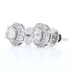 Load image into Gallery viewer, Halo Diamond Stud Earrings
