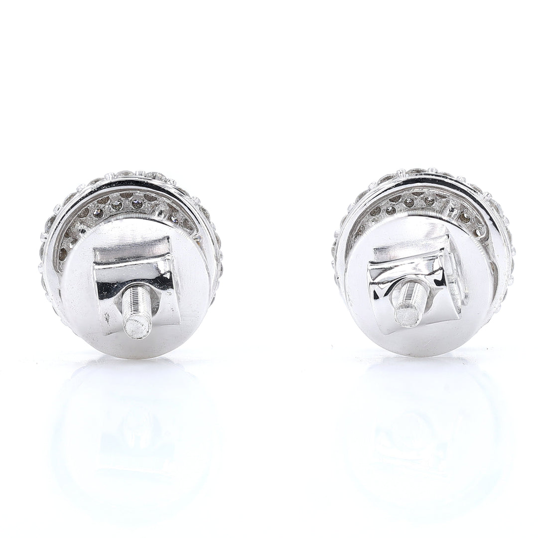 Halo Diamond Stud Earrings