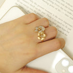 Load image into Gallery viewer, Double Flower Diamond Ring

