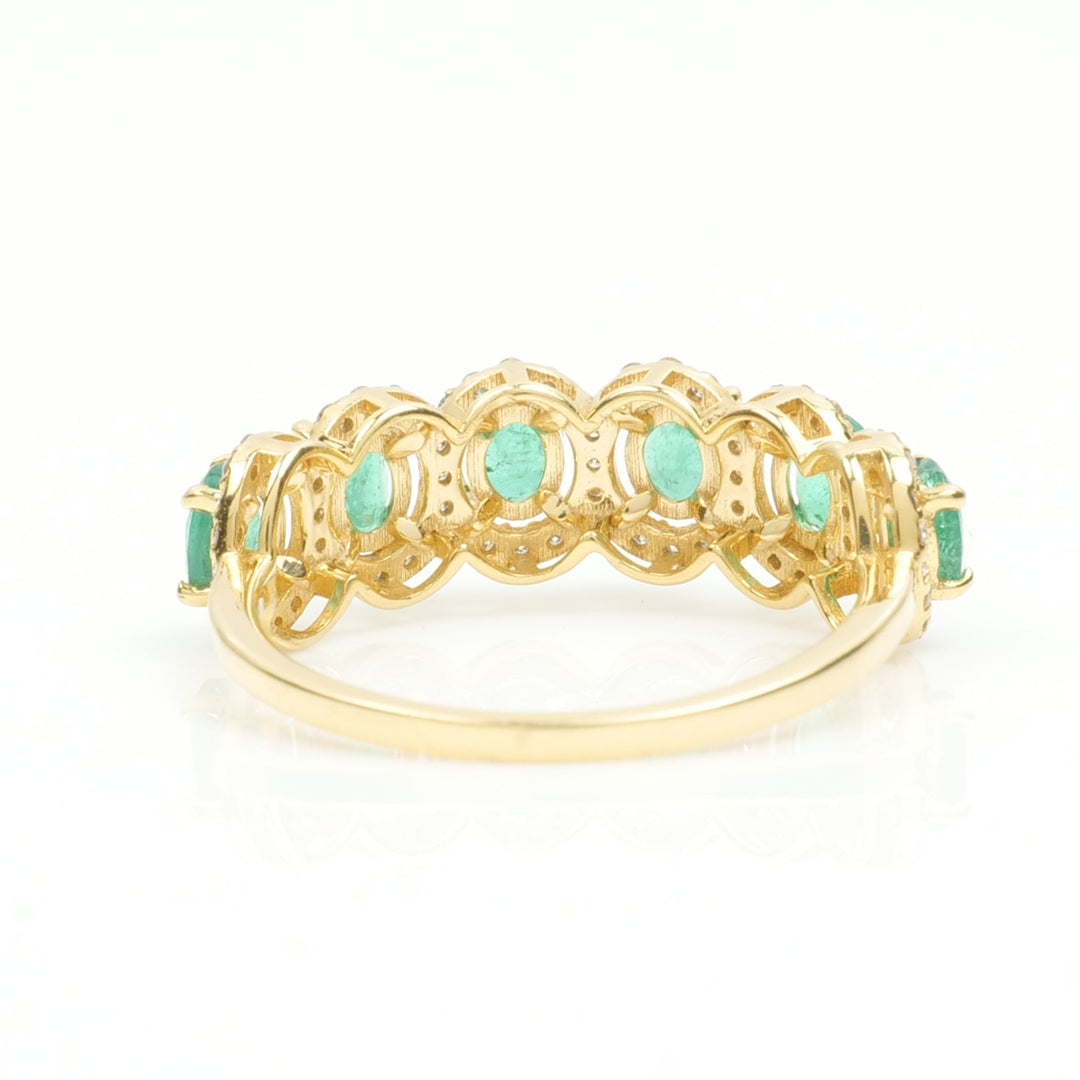 Emerald Eternity Diamond Band Ring