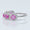 Load image into Gallery viewer, Ruby Halo Eternity Diamond Band Ring
