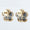 Load image into Gallery viewer, Onyx Flower Diamond Stud Earrings
