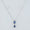 Load image into Gallery viewer, Oval Blue Sapphire Halo Necklace

