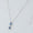 Load image into Gallery viewer, Oval Blue Sapphire Halo Necklace
