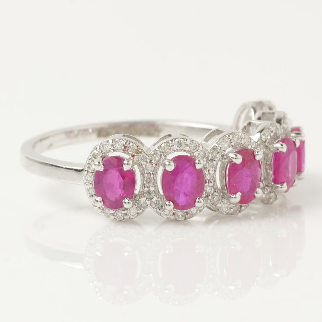 Ruby Diamond Eternity Band Ring