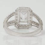 Load image into Gallery viewer, Emerald Cut Halo lab grown Diamond Ring
