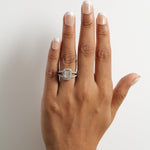 Load image into Gallery viewer, Emerald Cut Halo lab grown Diamond Ring
