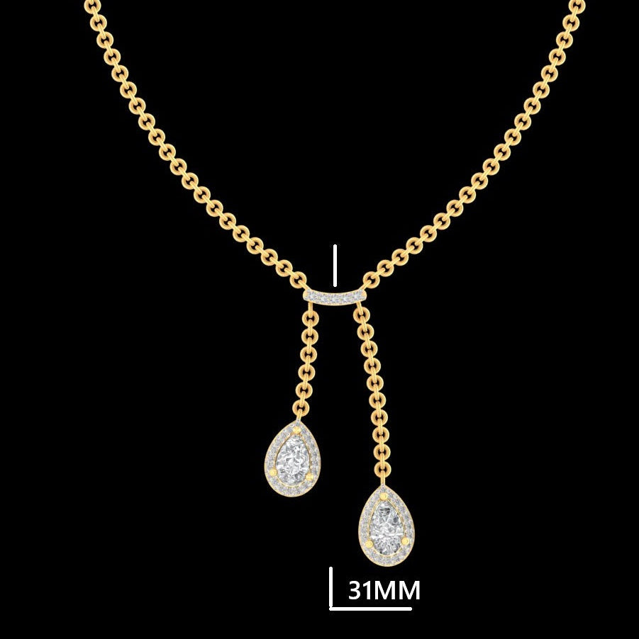 Dual Pear Necklace