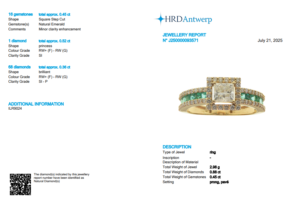 Square Diamond Halo Ring