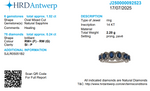 Load image into Gallery viewer, Oval Sapphire Halo Diamond Eternity Ring
