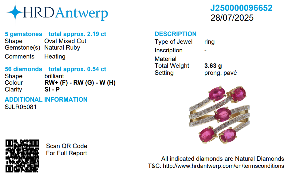 Five Stone Pink Sapphire Diamond Ring