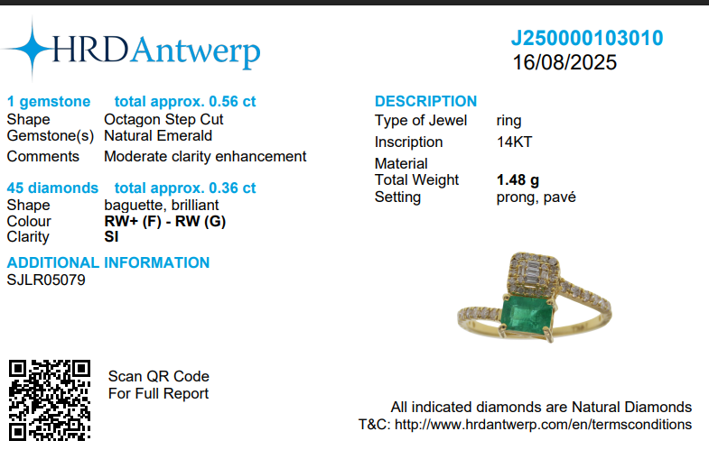 Emerald Diamond Bypass Ring