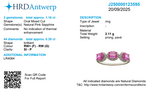Load image into Gallery viewer, Three Stone Pink Sapphire Diamond Ring
