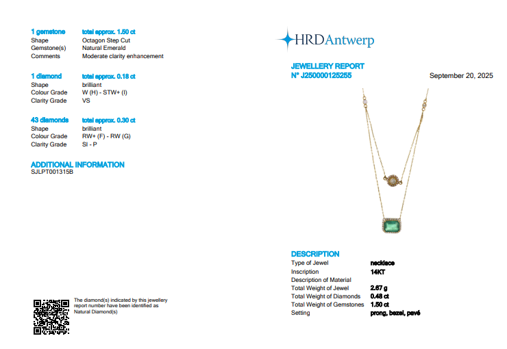 Layered Emerald Diamond Necklace