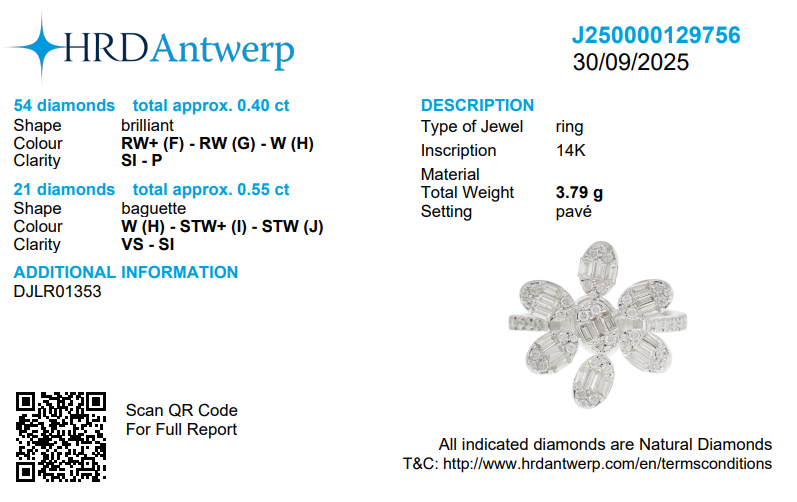 Floral Diamond Cluster Ring