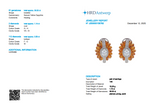 Load image into Gallery viewer, Oval Cluster Orange Sapphire Halo Huggie Earrings
