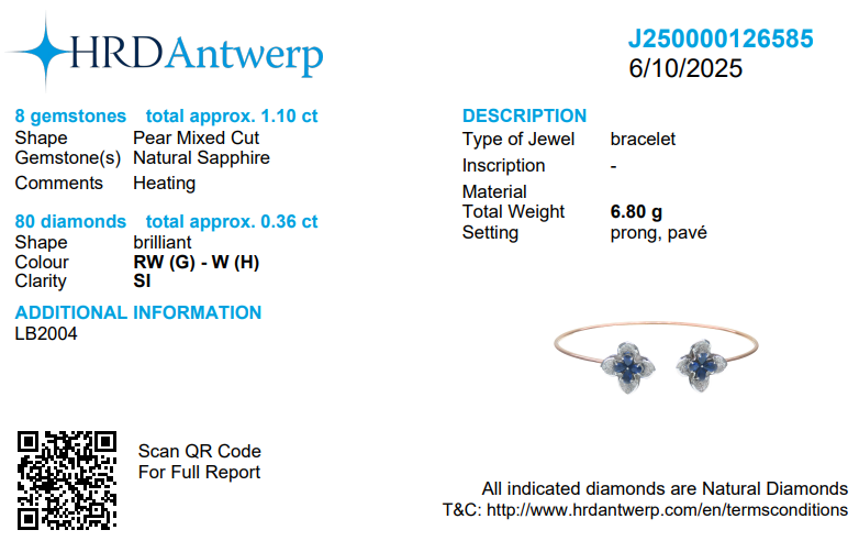 Floral Sapphire Diamond Bracelet