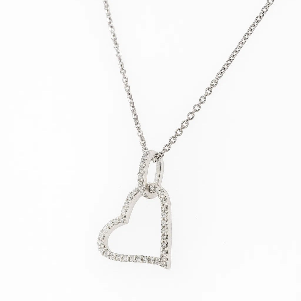 Open Heart Diamond Pendant