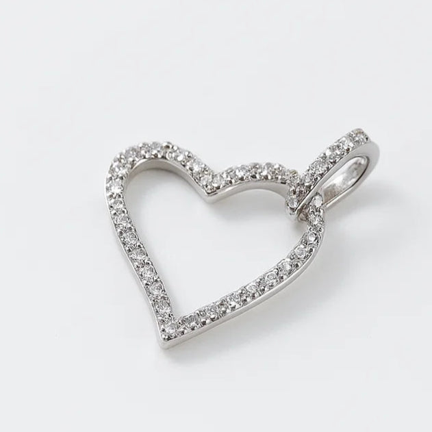Open Heart Diamond Pendant