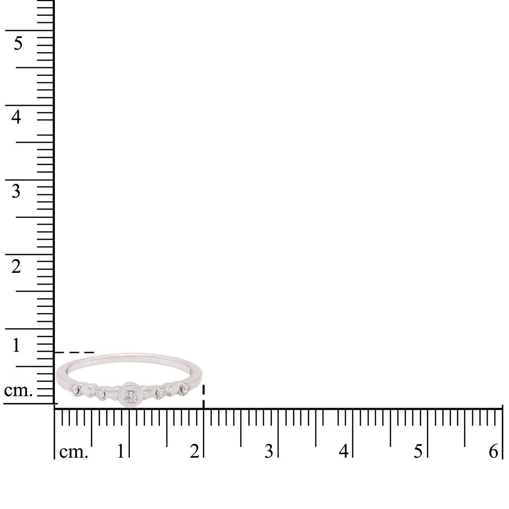 Dainty Diamond Minimalist Ring, 14k Solid Gold, Natural Diamonds, Everyday Jewelry, Stacking Band, Ready To Ship