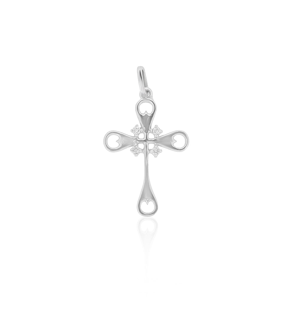 Diamond Cluster Cross Pendant Necklace in 14k Solid Gold, Natural Diamonds Cross Necklace With Adjustable Chain, Communion Gift for her