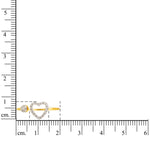 Load image into Gallery viewer, Open Heart Diamond Ring, 14k Solid Gold, Natural Diamonds, Proposal Open Cuff Ring, Everyday Stackable Jewelry, Minimalist Two Toned Ring
