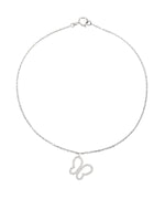 Load image into Gallery viewer, Butterfly Diamond Charm, 14k Solid Gold, Natural Diamonds, Stackable Animal Pendant, Everyday Jewelry, Open Wings Minimalist Jewelry
