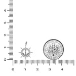 Load image into Gallery viewer, Anchor and Wheel Pendant Charm, 14k Solid Gold, Natural Diamonds, , Everyday Necklace Gift For Her
